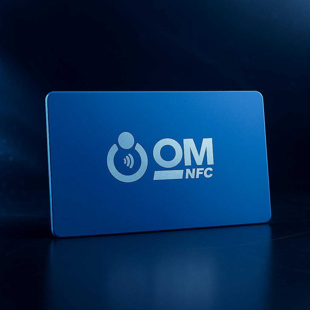 Matte Metal Blue NFC Card