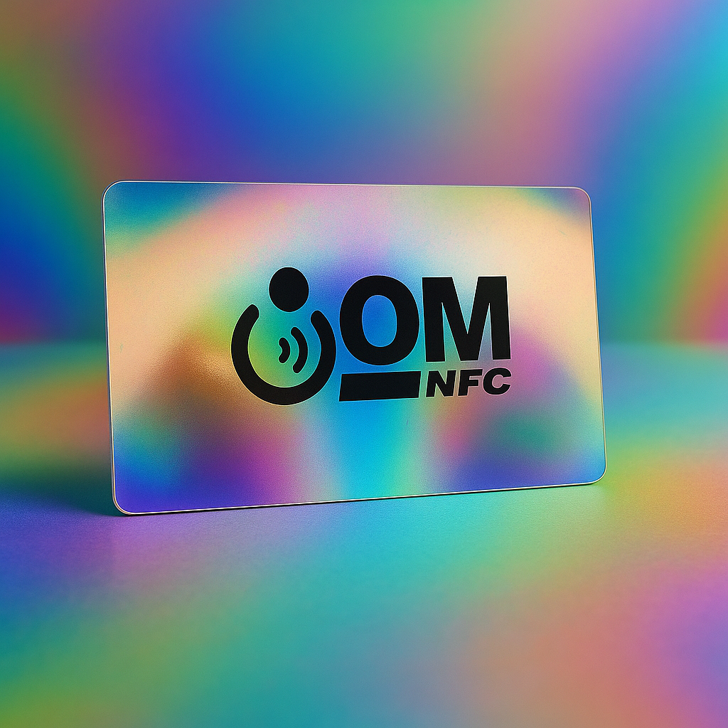 Textured Rainbow PVC NFC Card