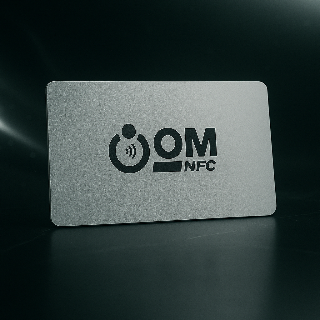 Textured White Metal NFC Card